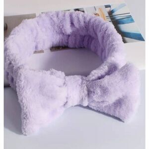 2/$21 Ladies Plush Purple Headband for Washing Face and Make-Up